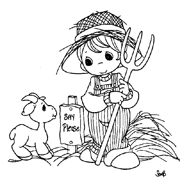 coloriage moments precieux le petit berger